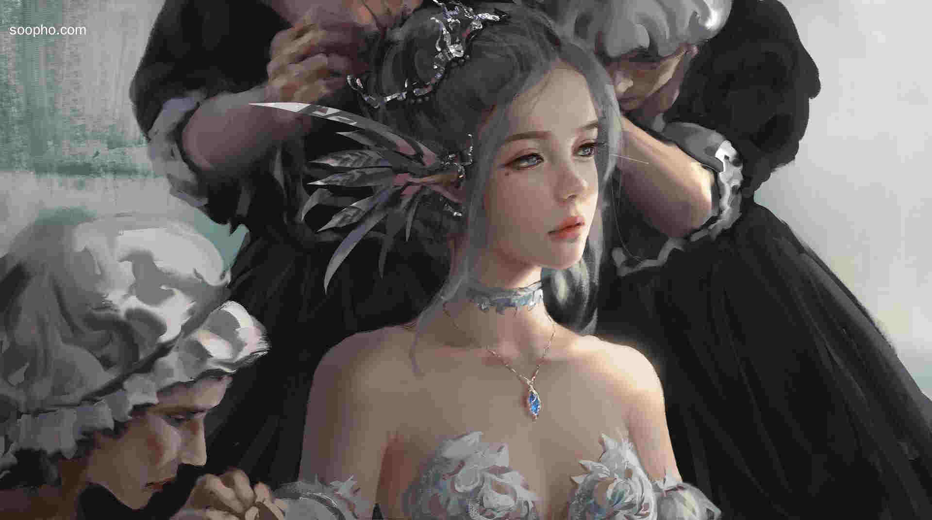 画师王凌wlop好看到炸裂，鬼刀作品美女图